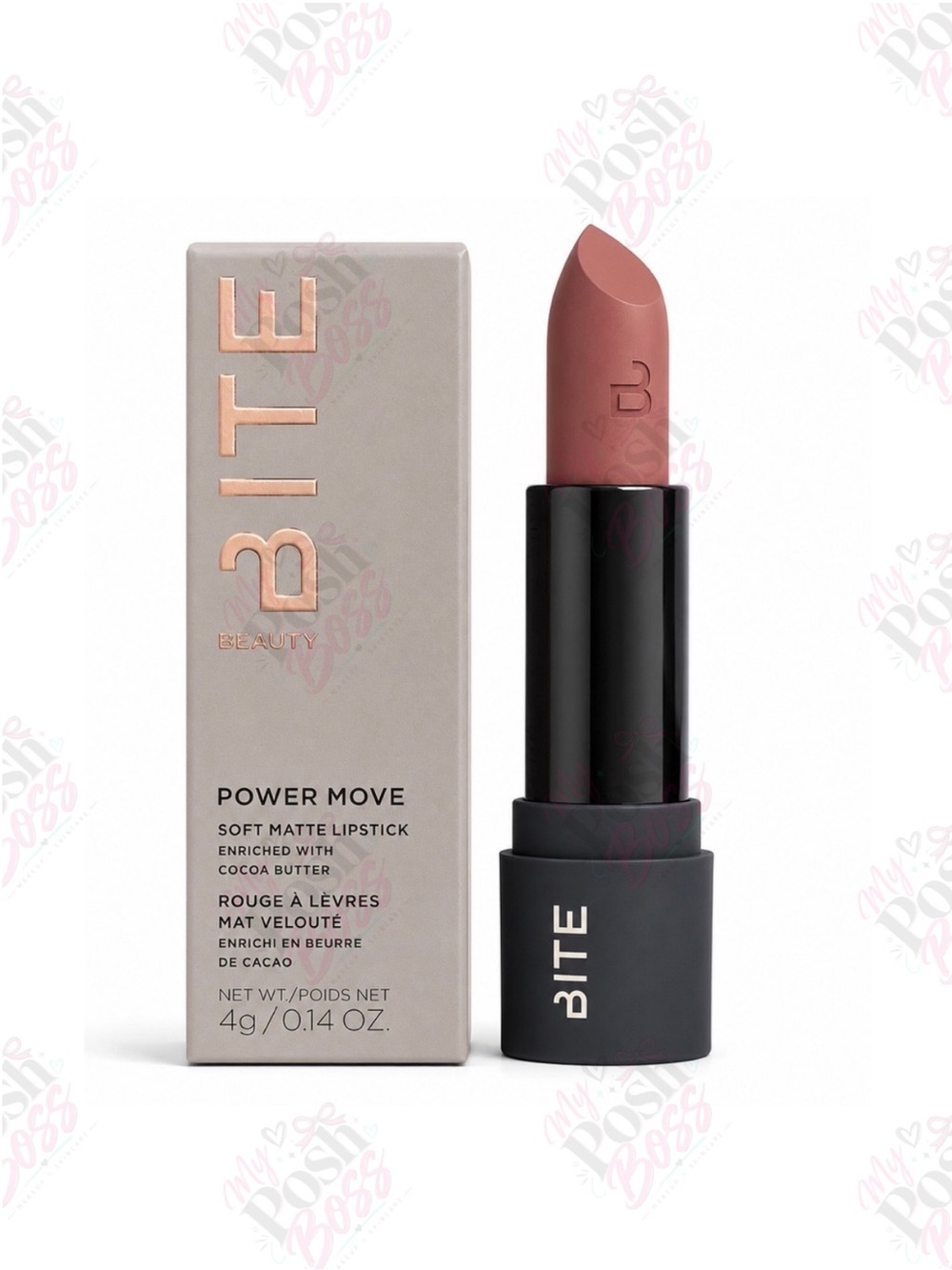 BITE Beauty Power Move Soft Matte Lipstick – Sugar Buns – BNIB